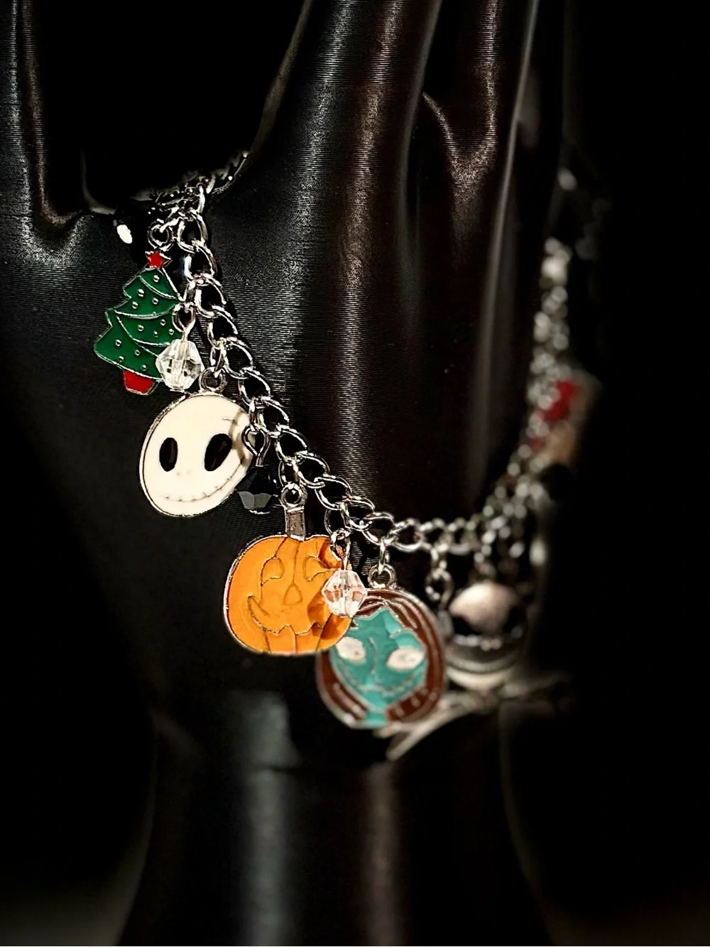Silver Jack Halloween Bracelet